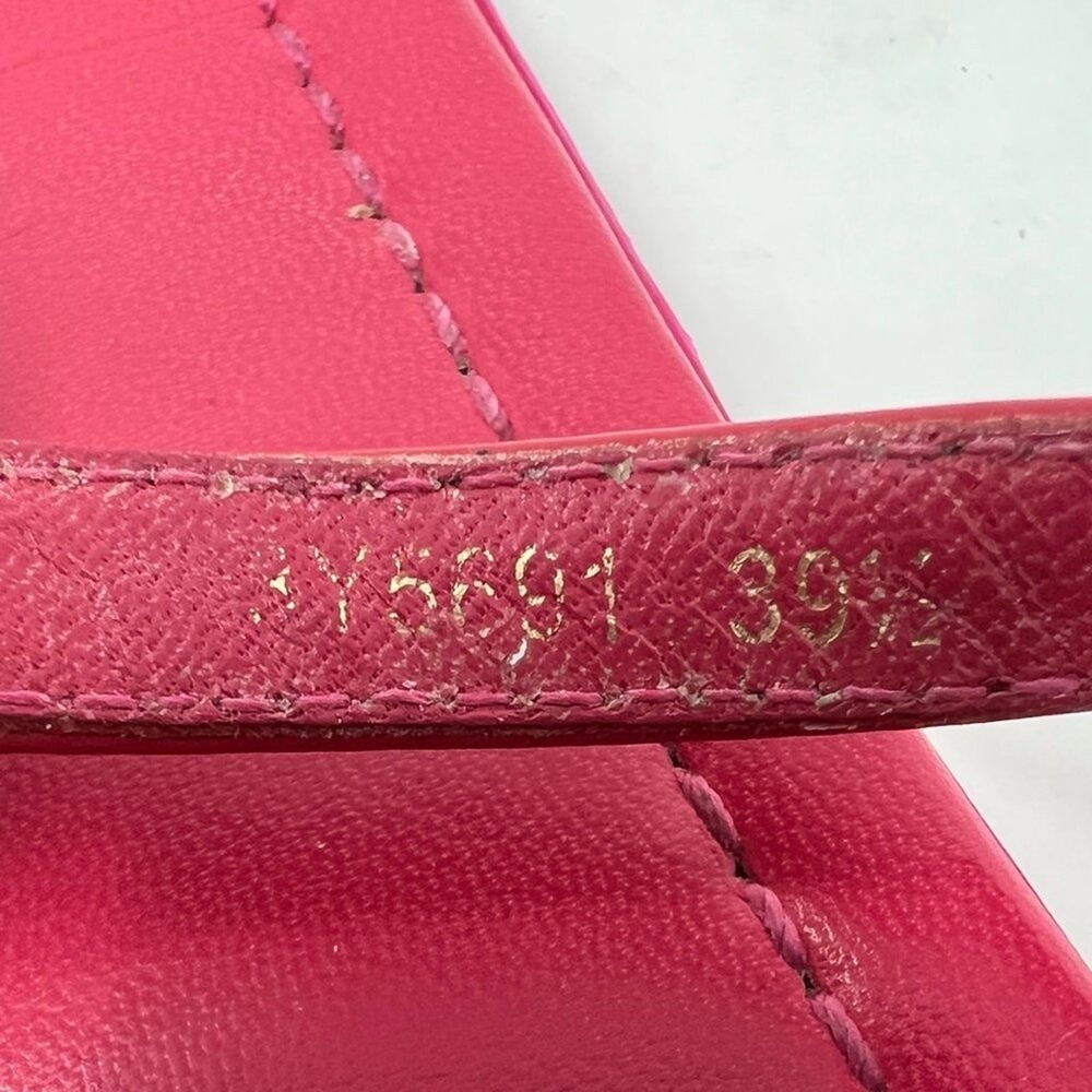 Prada Pink Patent Leather Flat Sandals T‎ Strap Logo 39.5 - Picture 6 of 8